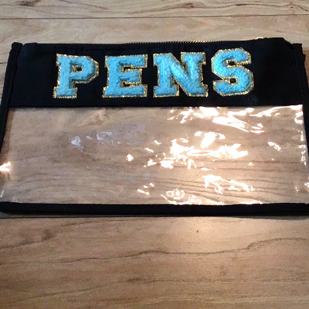 Clear zipper pen pouch